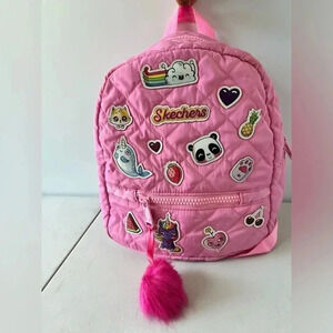 SketchersPink Jr Adventure Backpack With Patches